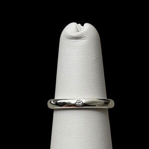 Tiffany & Co. Diamond Stackable Size 5 1/2 Sterling Ring